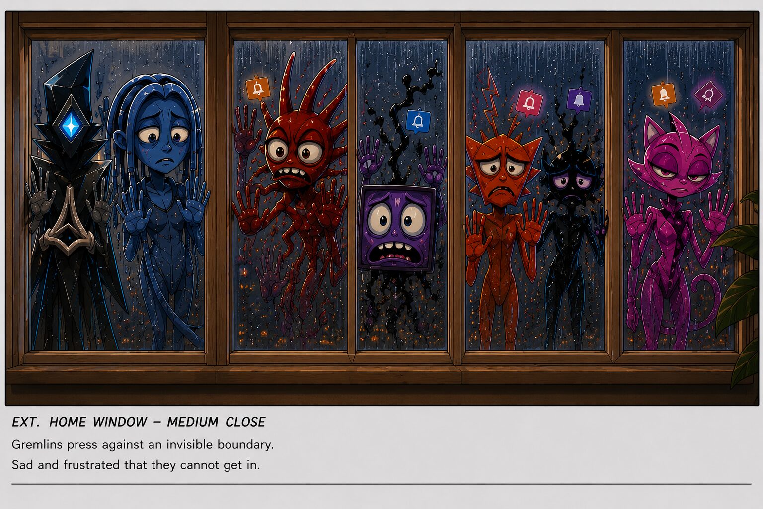 Chaos Not Included storyboard, frame 11 of 12