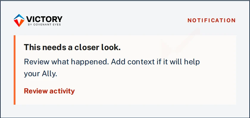 Setback: a product notification, as the internal Studio renders the authored record