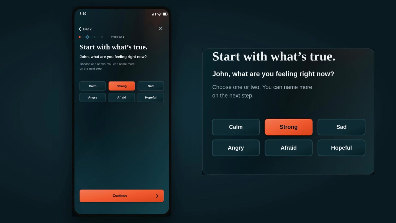 The Victory app: Start with what's true.