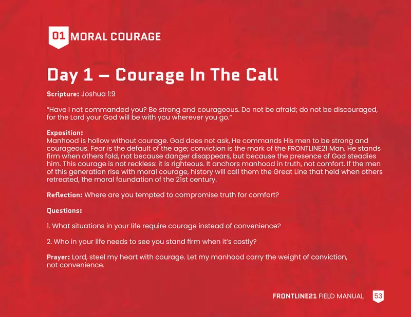 Page 53: Day 1, Courage In The Call, Moral Courage