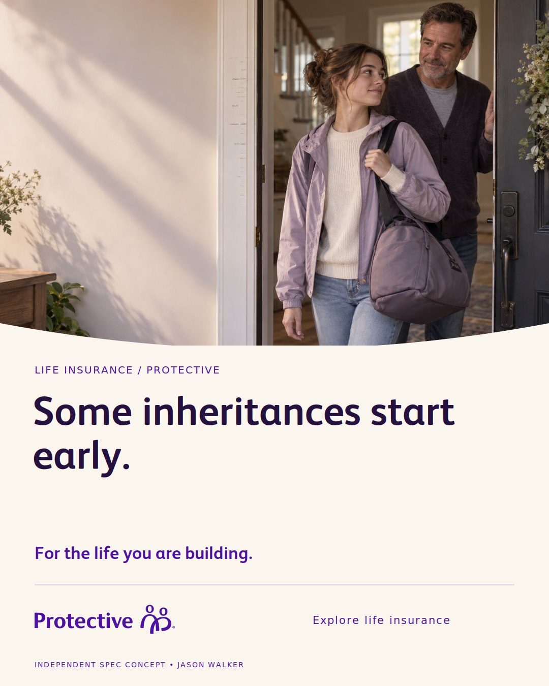 Social post, variant B: the same layout with the headline Some inheritances start early.
