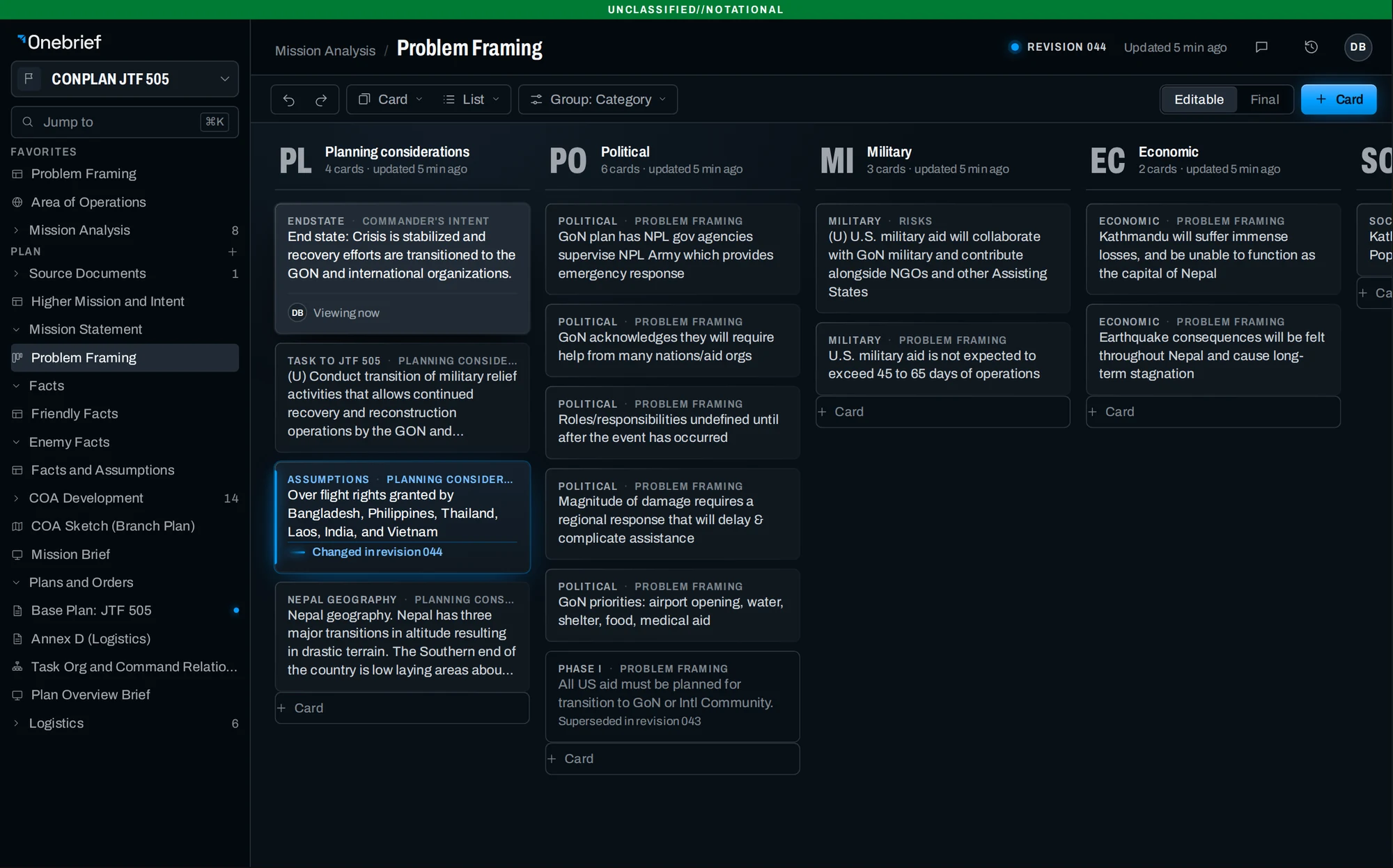 Updated: the Problem Framing board, redesigned with the same content.