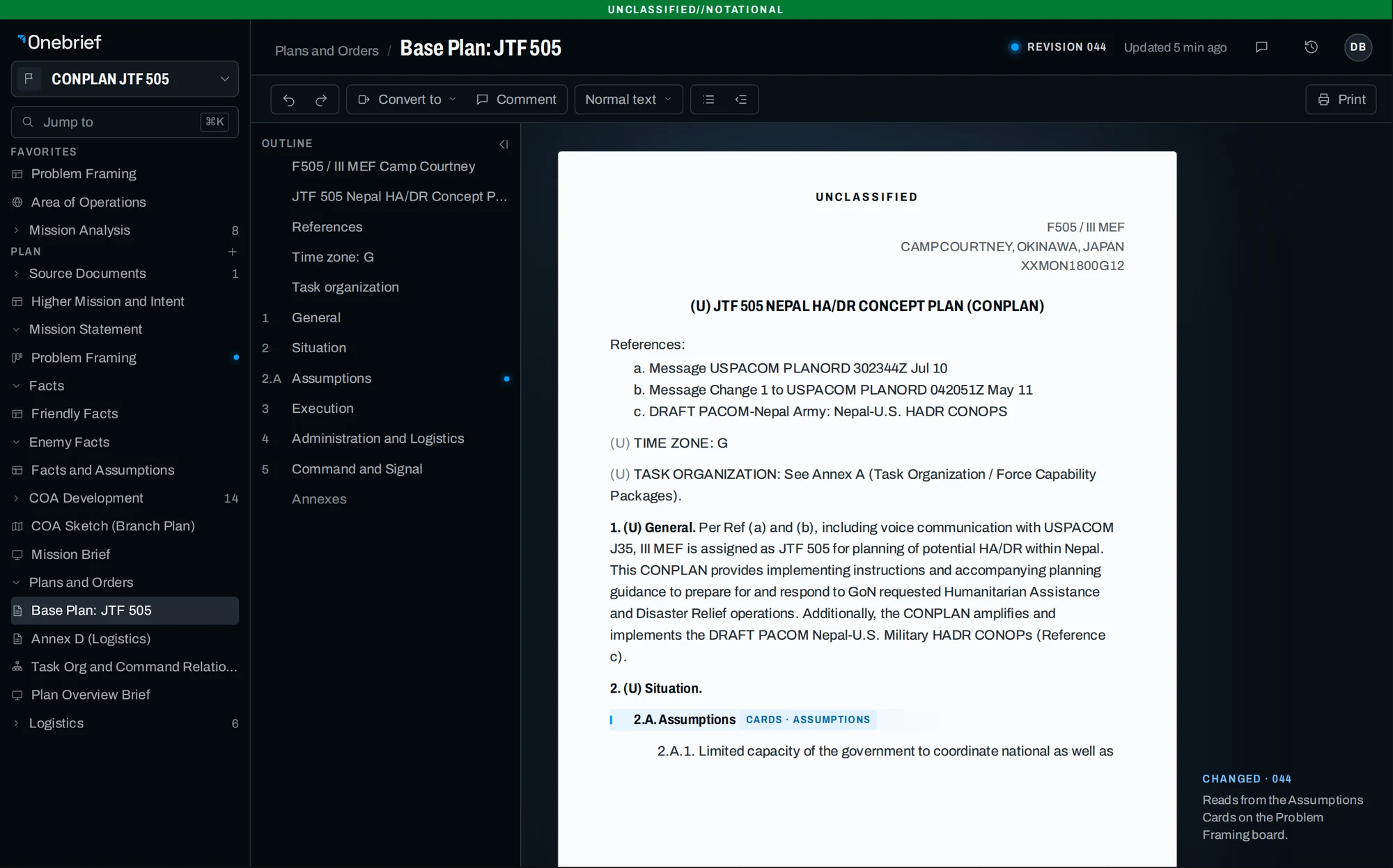 Updated: the base plan document, redesigned with the same content.