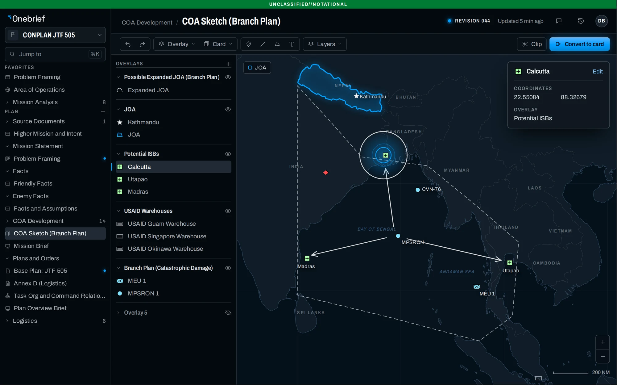 Updated: the COA sketch map, redesigned with the same content.