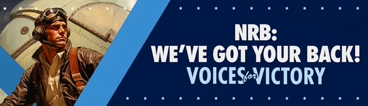 Billboard design 05: NRB: WE’VE GOT YOUR BACK!, with the Voices for Victory wordmark