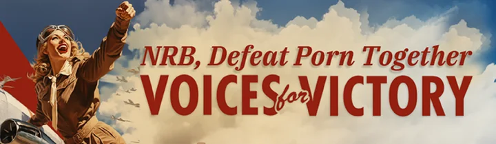 Billboard design 09: NRB, Defeat Porn Together, with the Voices for Victory wordmark