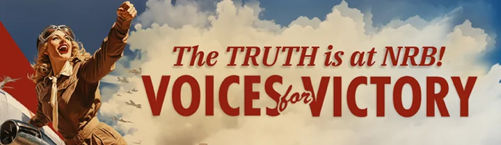 Billboard design 10: The TRUTH is at NRB!, with the Voices for Victory wordmark