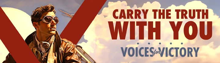 Billboard design 12: CARRY THE TRUTH WITH YOU, with the Voices for Victory wordmark