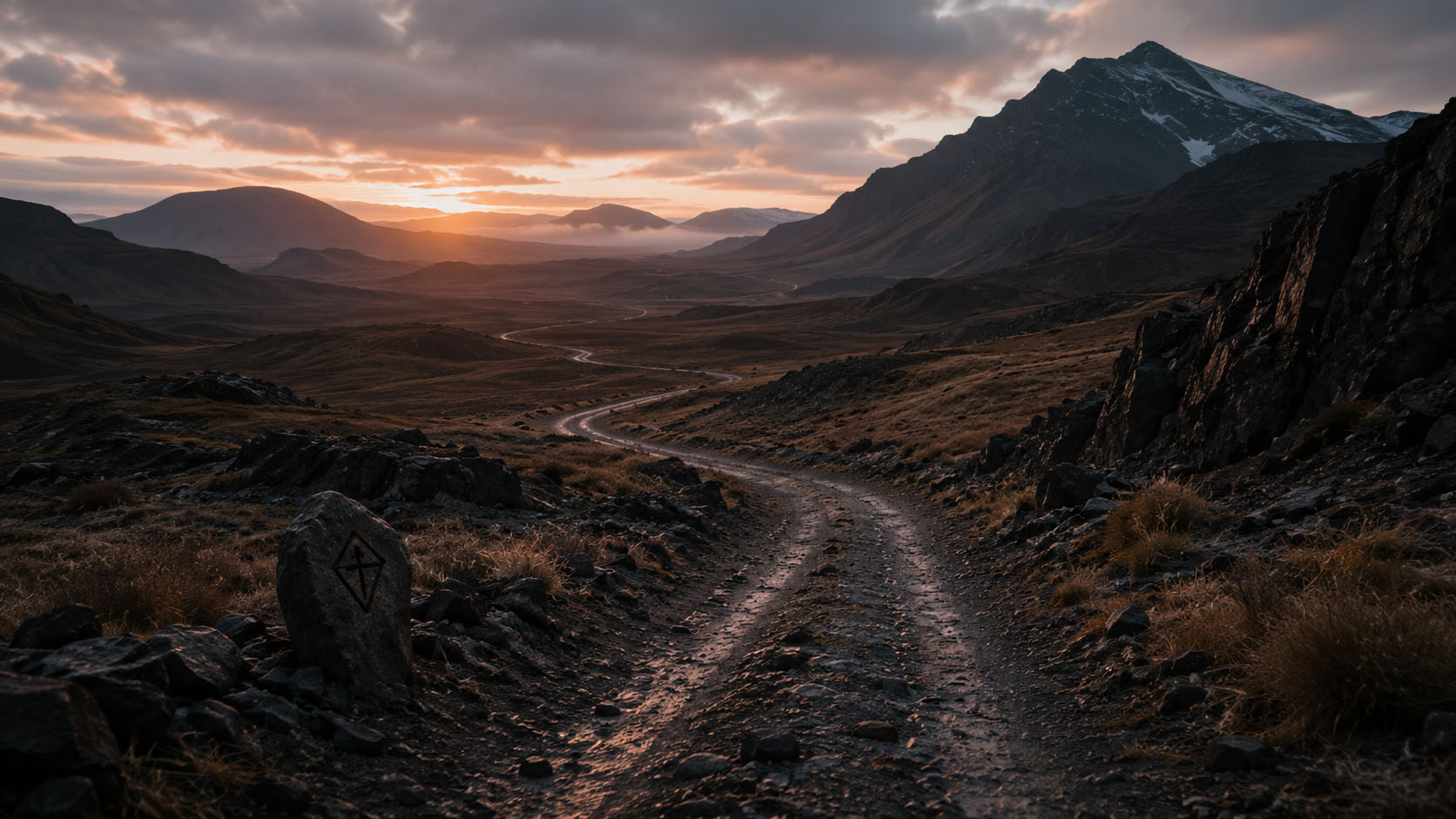 The Reforging Road: an ordinary road found in the landscape itself, the path forward the constraints revealed rather than a symbolic destination.